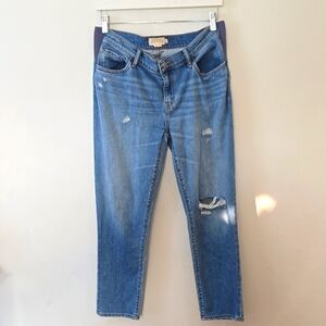 Hatch Maternity Distressed Blue Ankle Jeans Size 27